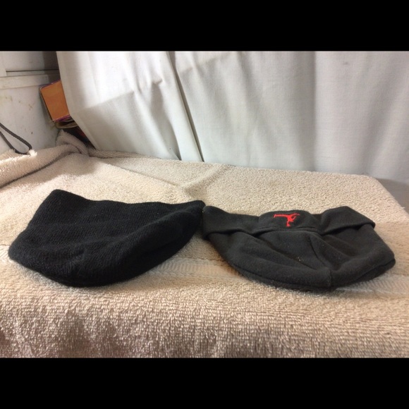 Cute Set of 2 Infant Boys Sz 0-3 M Gray & Blk Hats - Picture 9 of 11